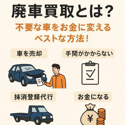 🚗廃車買取とは？不要な車をお金に変えるベストな方法！